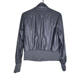 Ci Sono Faux Leather Jacket Zipper Collar Pockets Womens Large