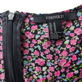 Forever21 Dress Floral Tassles Black Pink Womens Medium