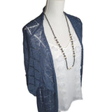 Maurices Long Knit Cardigan Blue Open Front Womens Medium