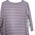 Just be Shirt Striped Purple Soft Long Sleeve Womens S