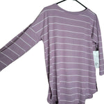 Just be Shirt Striped Purple Soft Long Sleeve Womens S