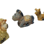 Set of 3 Small Nativity Animals Figures Camel Mule Sheep Vintage