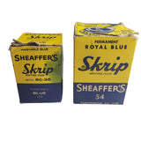 Sheaffers Skip Writing Fluid Jars Only Royal Blue Wells Lids 2oz and 4oz