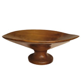 John Cowden Wood Carvers Bowl Pedestal 8 Inch Brown Tennessee Souvenirs