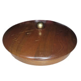 Wooden Bowl with Lid Slight Pedestal 8.5 inch Diameter 2.5 Inch Tall