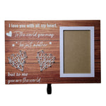 Nail String Art Picture Frame Father Heart Love World 4 x 6 Photo