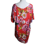 Lularoe Morgan Red Pink Floral Cynch Sleeves Womens Plus Size 3X