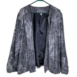 Dressbarn Silver Open Jacket Coat Long Sleeve Womens Plus 20 24