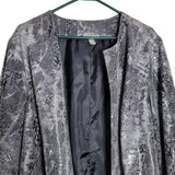 Dressbarn Silver Open Jacket Coat Long Sleeve Womens Plus 20 24