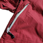 Columbia Covert Jacket Red White Double Zipper Snap Pockets Womens Large No Hood