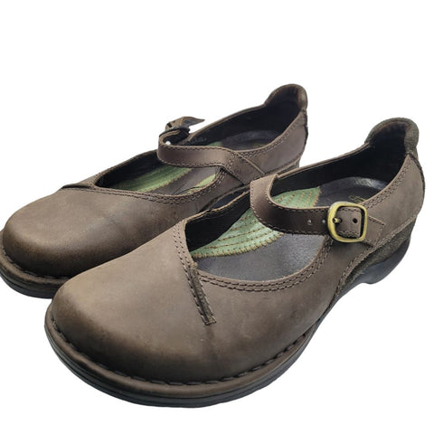 Dansko Shoes Leather Mary Jane Brown Short Heel 5300067800 Womens Size 38
