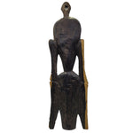 African Wood Carving Totem Handmade Faces Hanging Tribal Ethnic