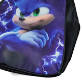 Sonic The Hedgehog Backpack Black Blue 17 x 12 School Inside Pocket