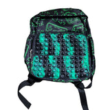 Pop It Gamer Backpack Small 12 x 10 Black Green Zip Pockets