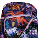Dinosaur Purple Backpack Small 12 x 10 Pop It Silicone Front Zipper Pocket