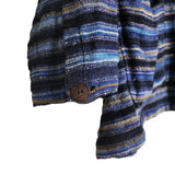 North Style Button Shirt Jacket Blue Stripes Womens Plus 2X Pockets Grannycore