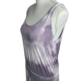 Beach Break Maxi Dress Tiered Purple Tie Dye Summer Swim Cover Sun Womens Small