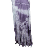 Beach Break Maxi Dress Tiered Purple Tie Dye Summer Swim Cover Sun Womens Small