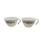 Correlle Corning Old Two Blue White Onion Set of Two Coffee Tea Cups