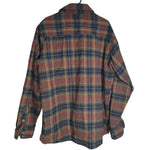 Columbia Plaid Flannel Button Shirt Brown Warm Mens Large Pockets
