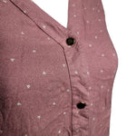 Maurices Sleeveless Button Shirt Hearts Pink Womens Medium