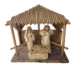 Kurt Adler Nativity Bamboo Husks Handmade Phillipines Jesus Christmas Holidays
