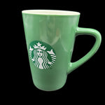 Starbucks Basic 12 Ounce Mug Coffee Cup Green Tea Tall Solid Logo Handled