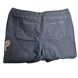 Denim 24/7 Embellished Jeans Dark Wash Womens Plus Size 30W Pants Sequin