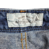 Aeropostale Jean Shorts Distressed Ripped Womens 5 6 Cotton Blue Denim Booty