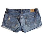 Aeropostale Jean Shorts Distressed Ripped Womens 5 6 Cotton Blue Denim Booty
