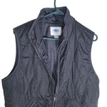 Old Navy Quilted Vest Black Zip Pockets Womens Large Fall Spring