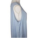 Renuar Dress Pocket Faux Denim Sleeveless Womens XL Simple Basic Blue Round Neck