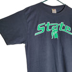 Michigan State University Spartans Green Black Basic Tee Shirt Womens Medium