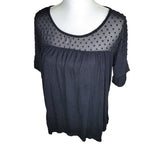 Maurices Black Blouse Womens Size Large Lightweight Shirt