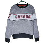 Canada Weather Gear Sweatshirt Pullover Womens Medium Gray Red Sportswear Soft