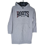 Roots Kids Hoodie Plaid Letters Gray Childs Youth Large 9 10 Long Sweatshirt