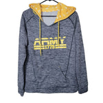 Army Performance Hoodie Gray Yellow Womens Large Military Family Sweatshirt