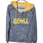 Army Performance Hoodie Gray Yellow Womens Large Military Family Sweatshirt