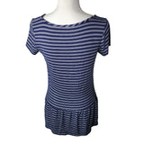 Casual Couture Green Envelope Dress Girls Large Blue White Stripe Horizontal