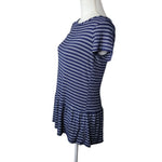 Casual Couture Green Envelope Dress Girls Large Blue White Stripe Horizontal