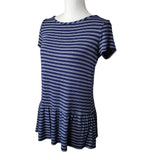 Casual Couture Green Envelope Dress Girls Large Blue White Stripe Horizontal