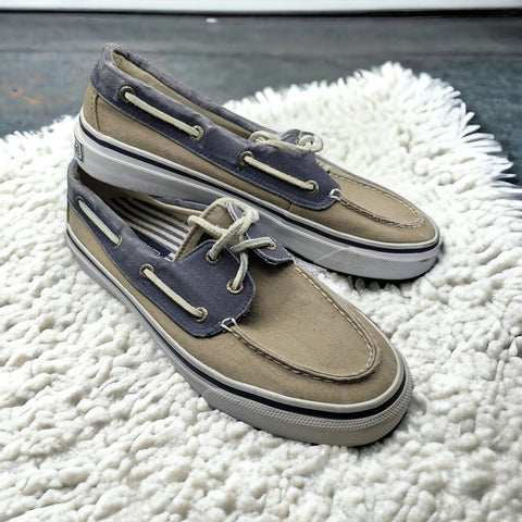 Sperry Top Sider Boat Shoe Mens 8 Blue Tan 0538207 Summer Yacht Club Dock Pool