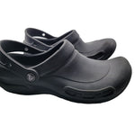 Crocs Basic Black Strap Rubber Slip On Shoe Womens US 8 Mens US 6 Solid No Holes