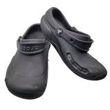 Crocs Basic Black Strap Rubber Slip On Shoe Womens US 8 Mens US 6 Solid No Holes