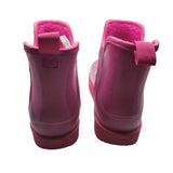 Wonder Nation Pink Clear Boots Girls Size 4 Lined Sherpa Rain Warm