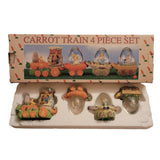 Easter Carrot Train Snow Globe Bunny Rabbit Spring vegetable Ribbon Wheel Duck