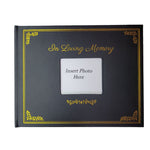 Funeral Guest Memory Book Photo Holder Ribbon Condolence White Dove Publications