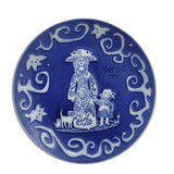 Royal Copenhagen Plate Mors Dag 1971 Mothers Day Blue Children Gift 6 Inch Cat