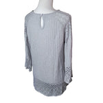 LC Lauren Conrad Sweater Knit Gray Silver Womens Small