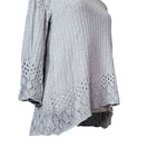 LC Lauren Conrad Sweater Knit Gray Silver Womens Small